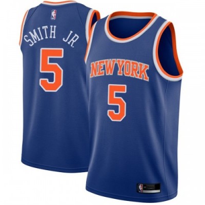 Nike New York Knicks #5 Dennis Smith Jr Blue Youth NBA Swingman Icon Edition Jersey